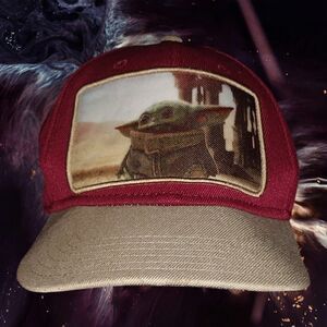 Star Wars Grogu Snapback Hat "Baby Yoda" Curved Bill Cap The Mandalorian